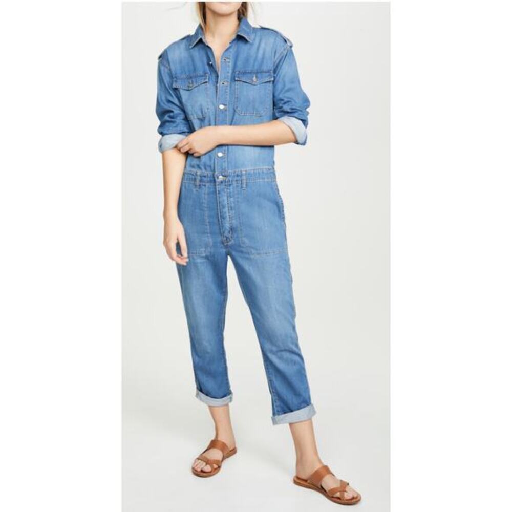 Madewell‎ XS blue Denim Riveter Coverall Jumpsuit